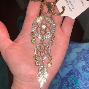 Aurora borealis Dreamcatcher purse/bag charm keychain